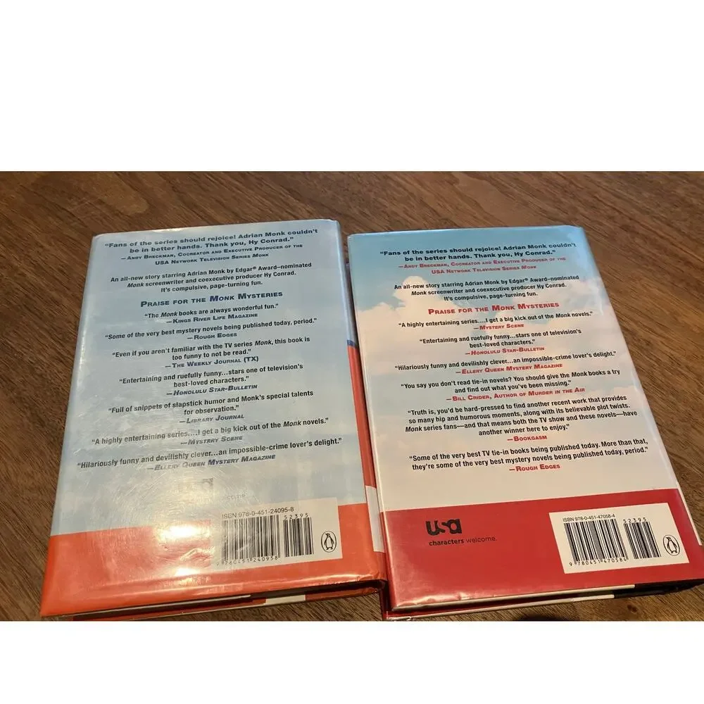 Mr. Monk‎ Book Lot of (2) Hardcover Ex-libris, Gets on Board, Lieutenant